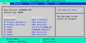 BIOS Screen