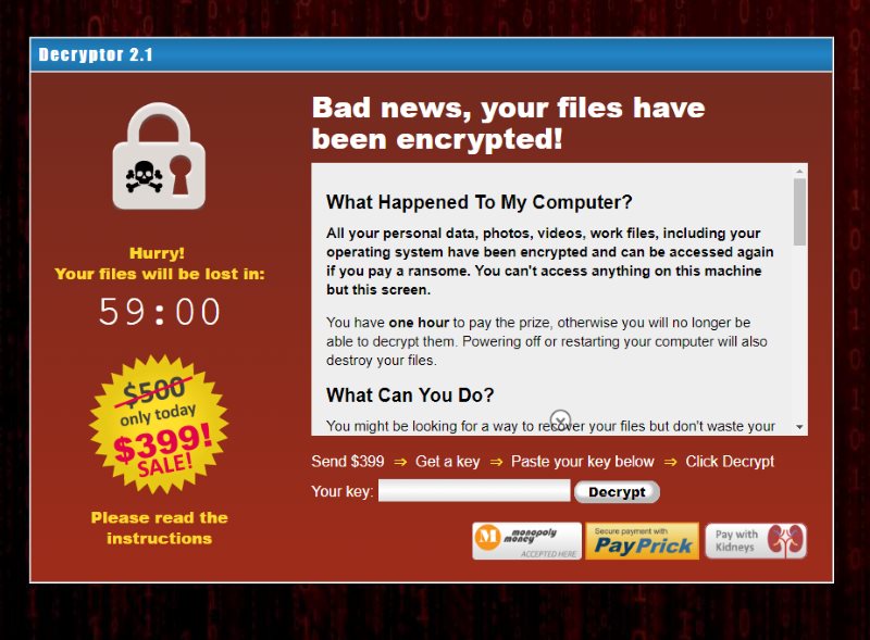 Virus Warning Screen
